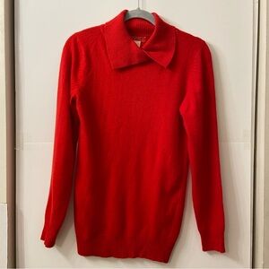 Vintage Halston lll Knit Wool Angora Red Sweater S